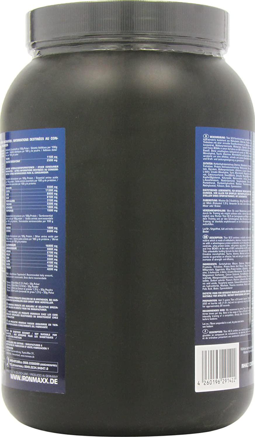 Ironmaxx 2000g Titan V.2.0 Vanilla Powder