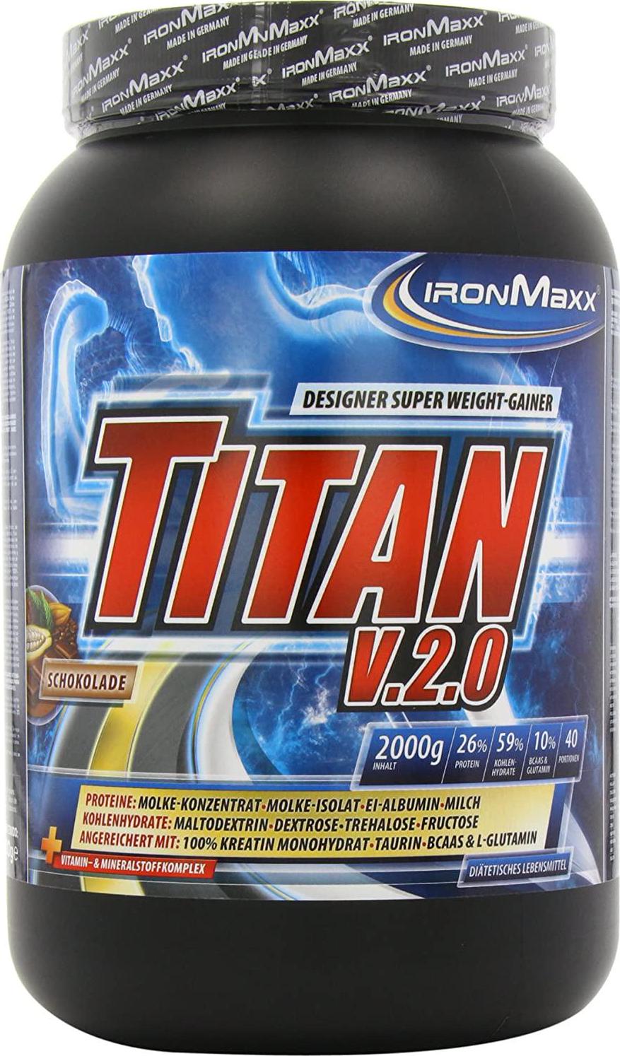 Ironmaxx 2000g Titan V.2.0 Chocolate Powder