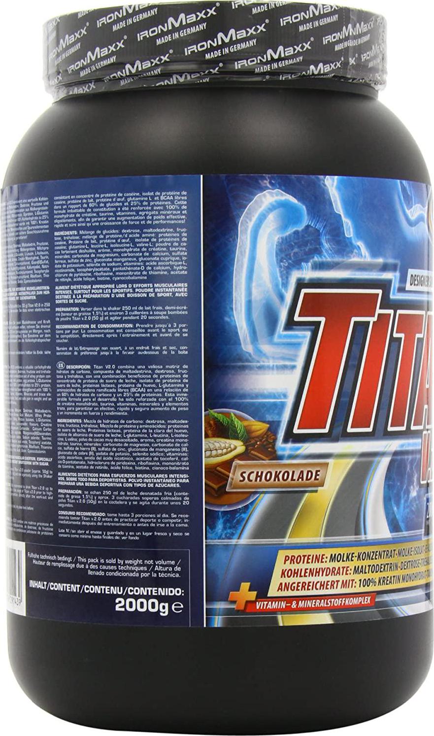 Ironmaxx 2000g Titan V.2.0 Chocolate Powder