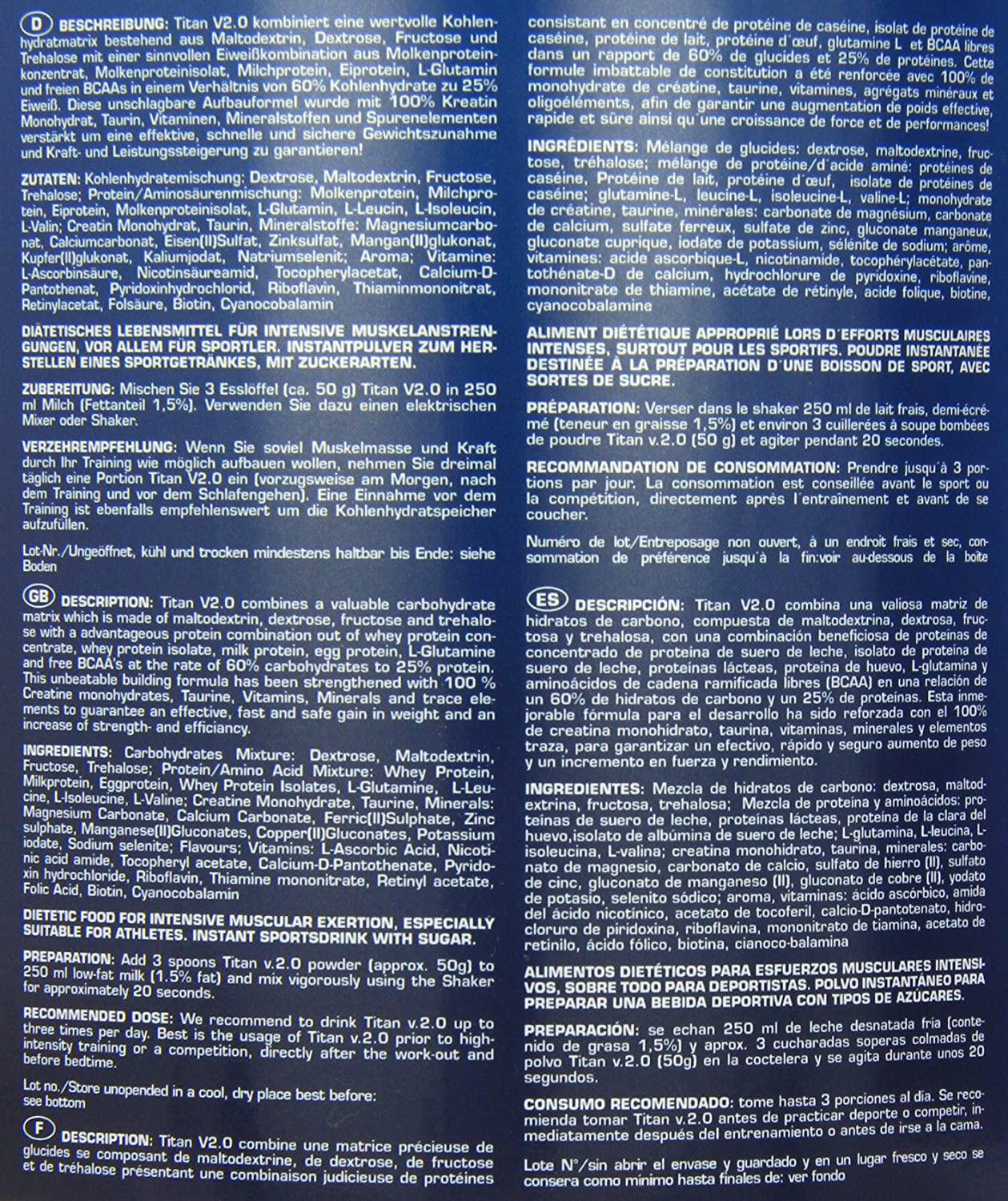 Ironmaxx 2000g Titan V.2.0 Vanilla Powder