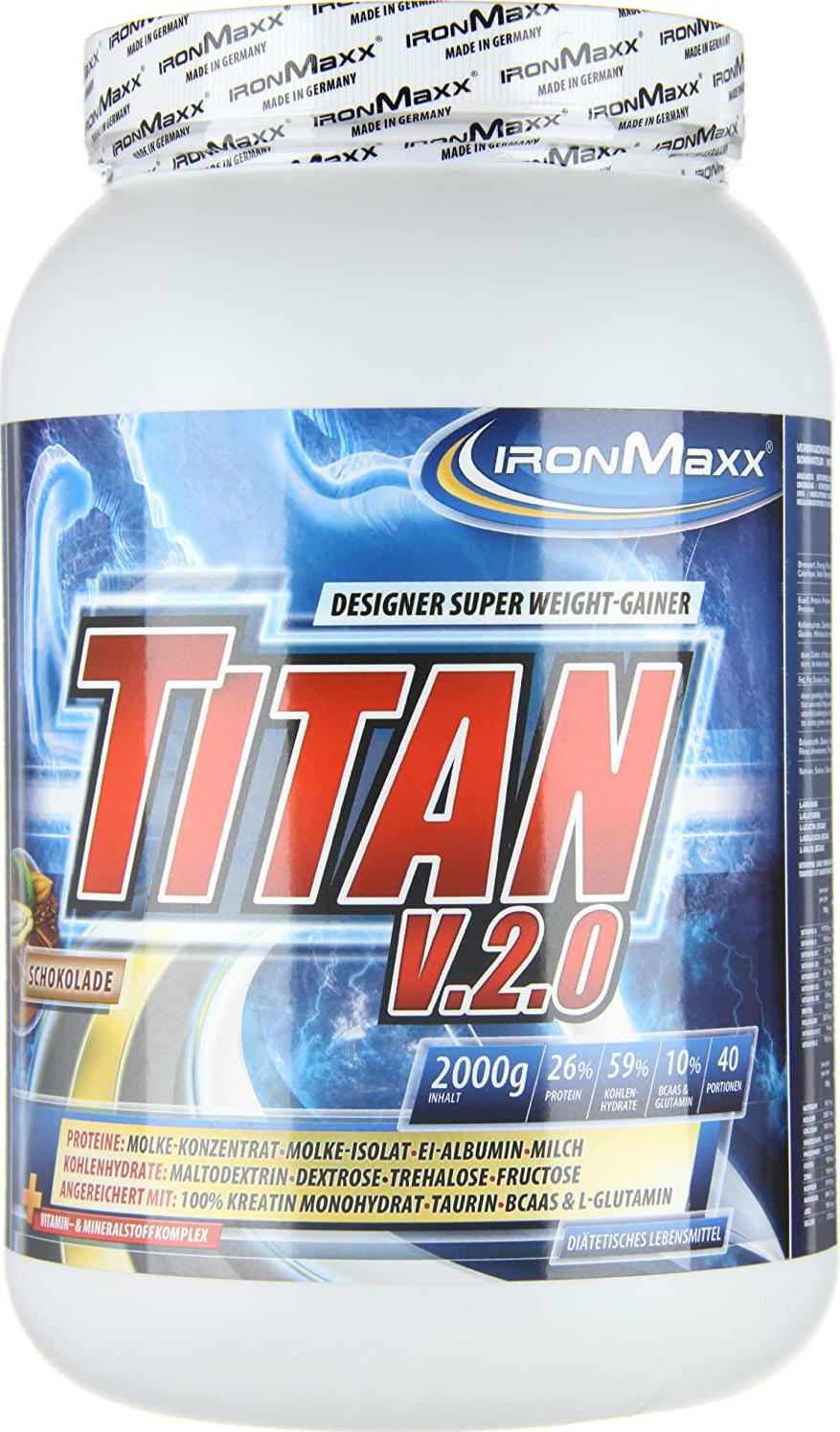 Ironmaxx 2000g Titan V.2.0 Chocolate Powder