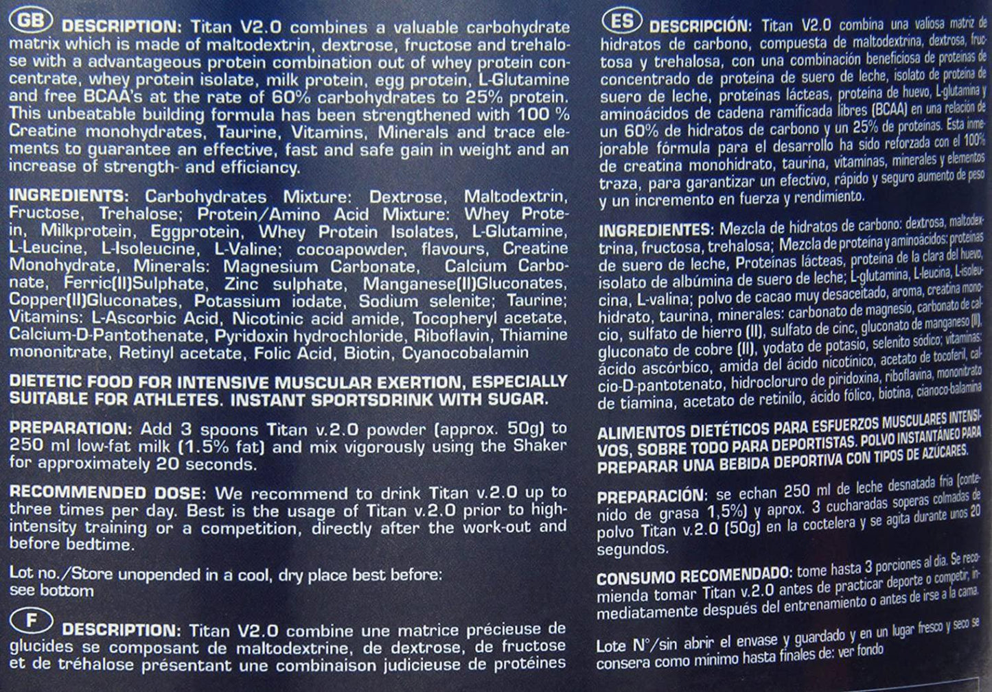 Ironmaxx 2000g Titan V.2.0 Chocolate Powder