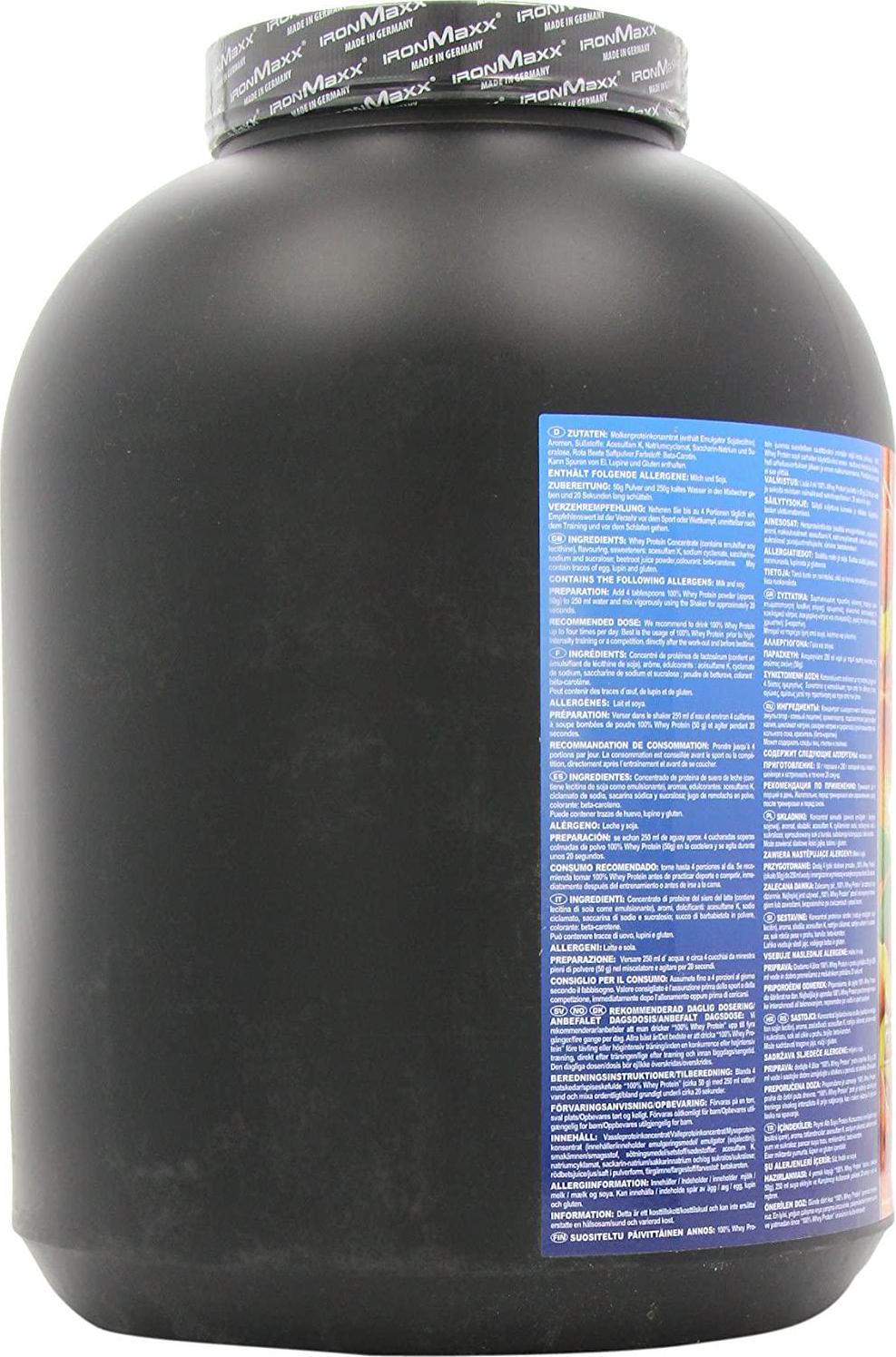 Ironmaxx 2350g 100 Percentage Whey Protein Peach Mascarpone Powder