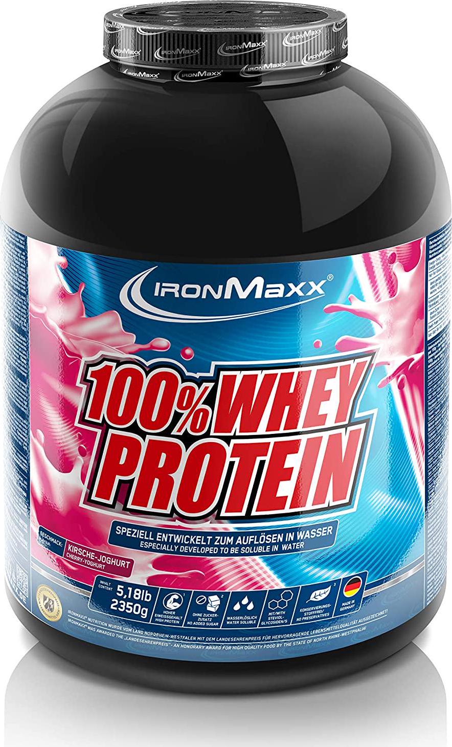 Ironmaxx 2350g 100 Percentage Whey Protein Cherry Yoghurt Powder