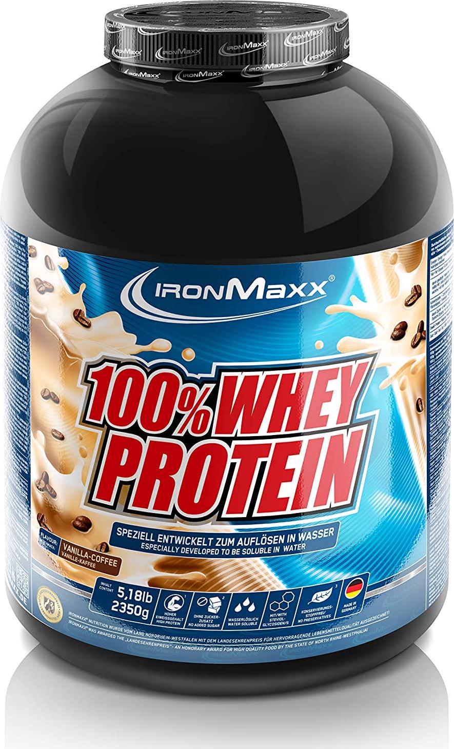 Ironmaxx 2350g 100 Percentage Whey Protein Vanilla Coffee Powder