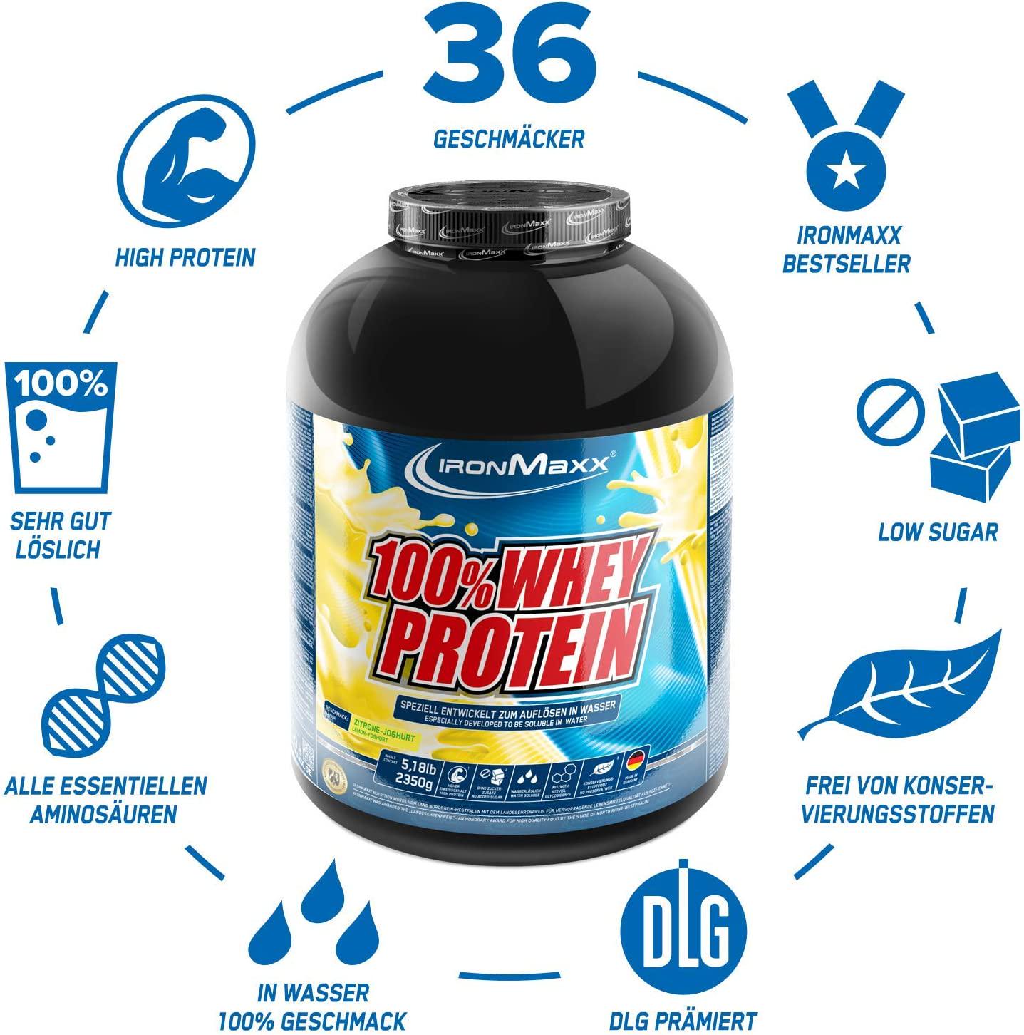 Ironmaxx 2350g 100 Percentage Whey Protein Lemon Yoghurt Powder