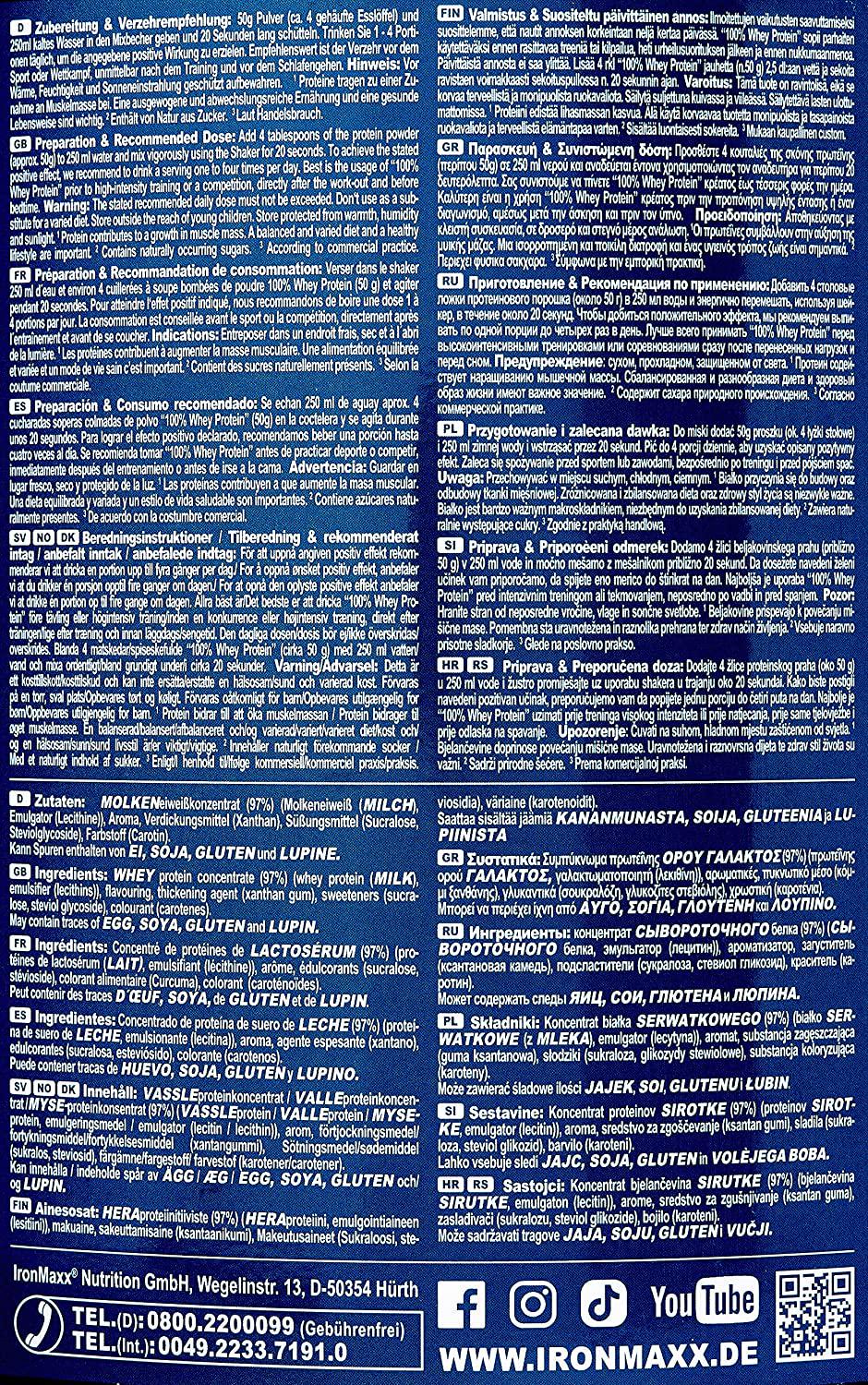 Ironmaxx 2350g 100 Percentage Whey Protein Melon Powder