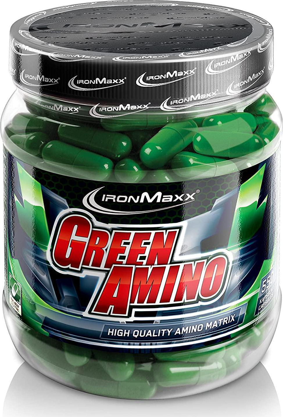 Ironmaxx 620mg Green Amino Capsules - Pack fo 550 Capsules