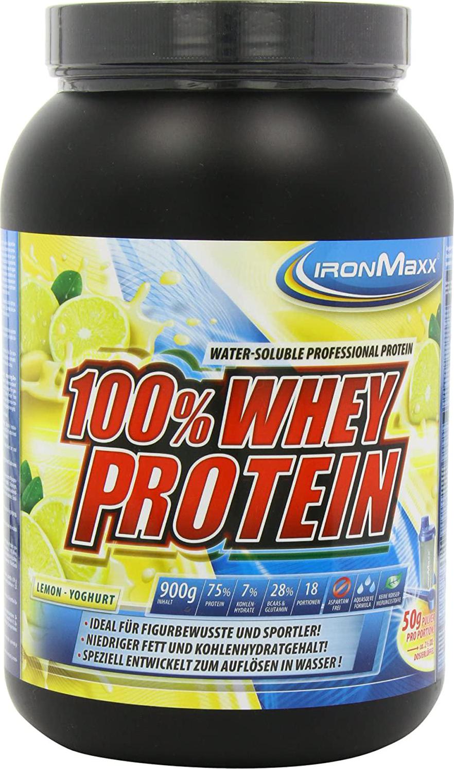 Ironmaxx 900g 100 Percentage Whey Protein Lemon Yoghurt Powder