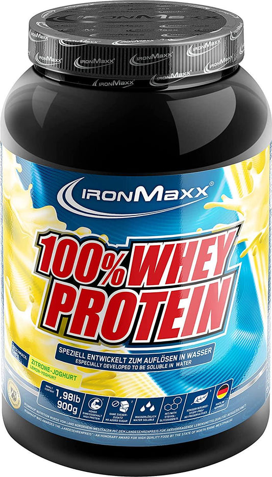 Ironmaxx 900g 100 Percentage Whey Protein Lemon Yoghurt Powder