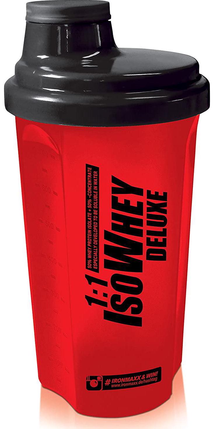 Ironmaxx Powder Shaker With Sieve - Red/Black, 700 ml