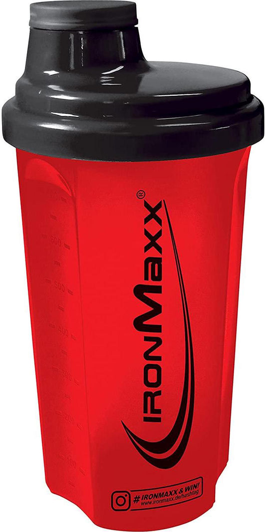 Ironmaxx Powder Shaker With Sieve - Red/Black, 700 ml