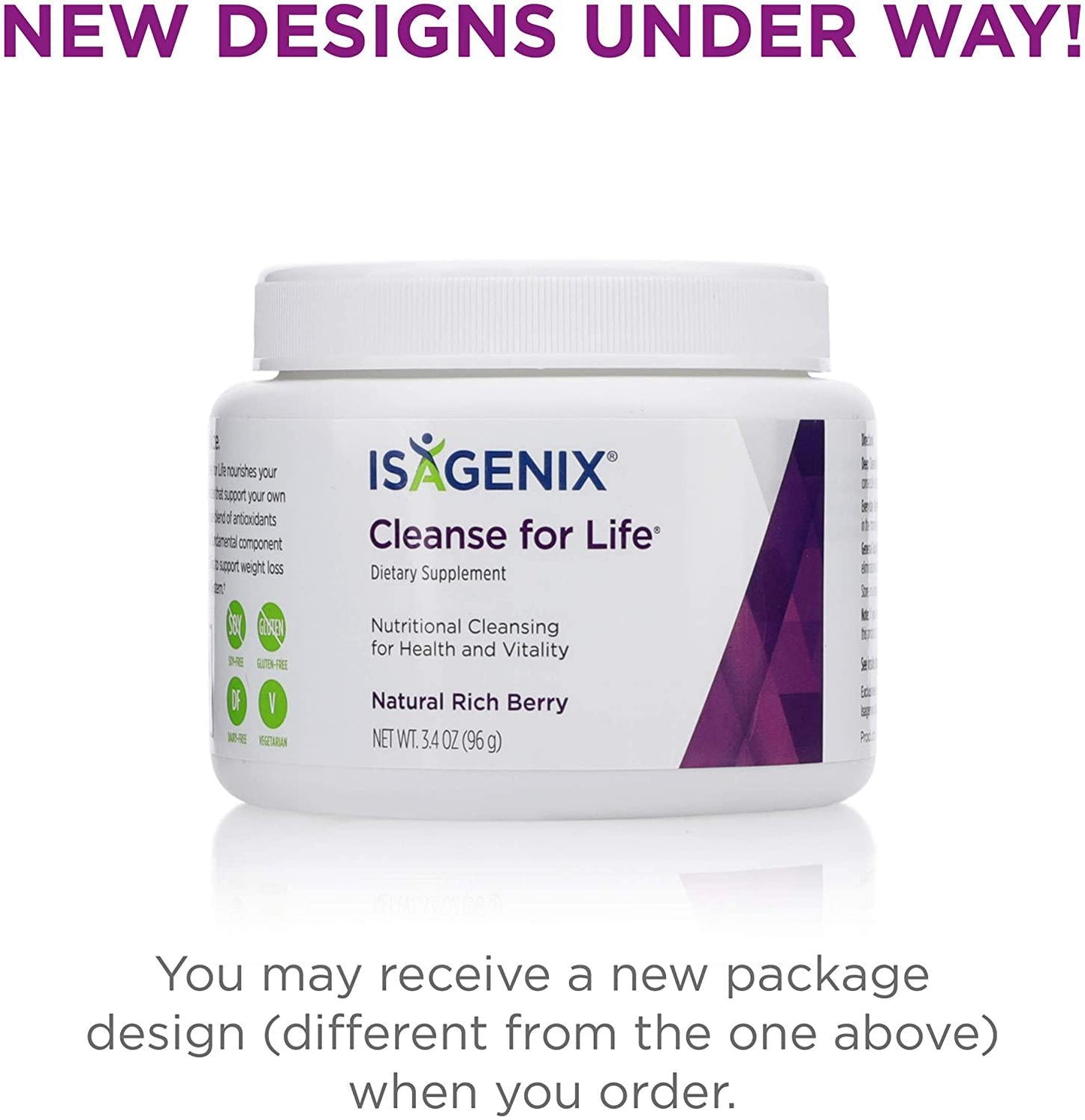 Isagenix Cleanse for Life - Detox Cleanse Drink with Vitamin B12, Niacin and Vitamin B6 for Overall Wellness - 96 Gram Canister (Natural Rich Berry Flavor)