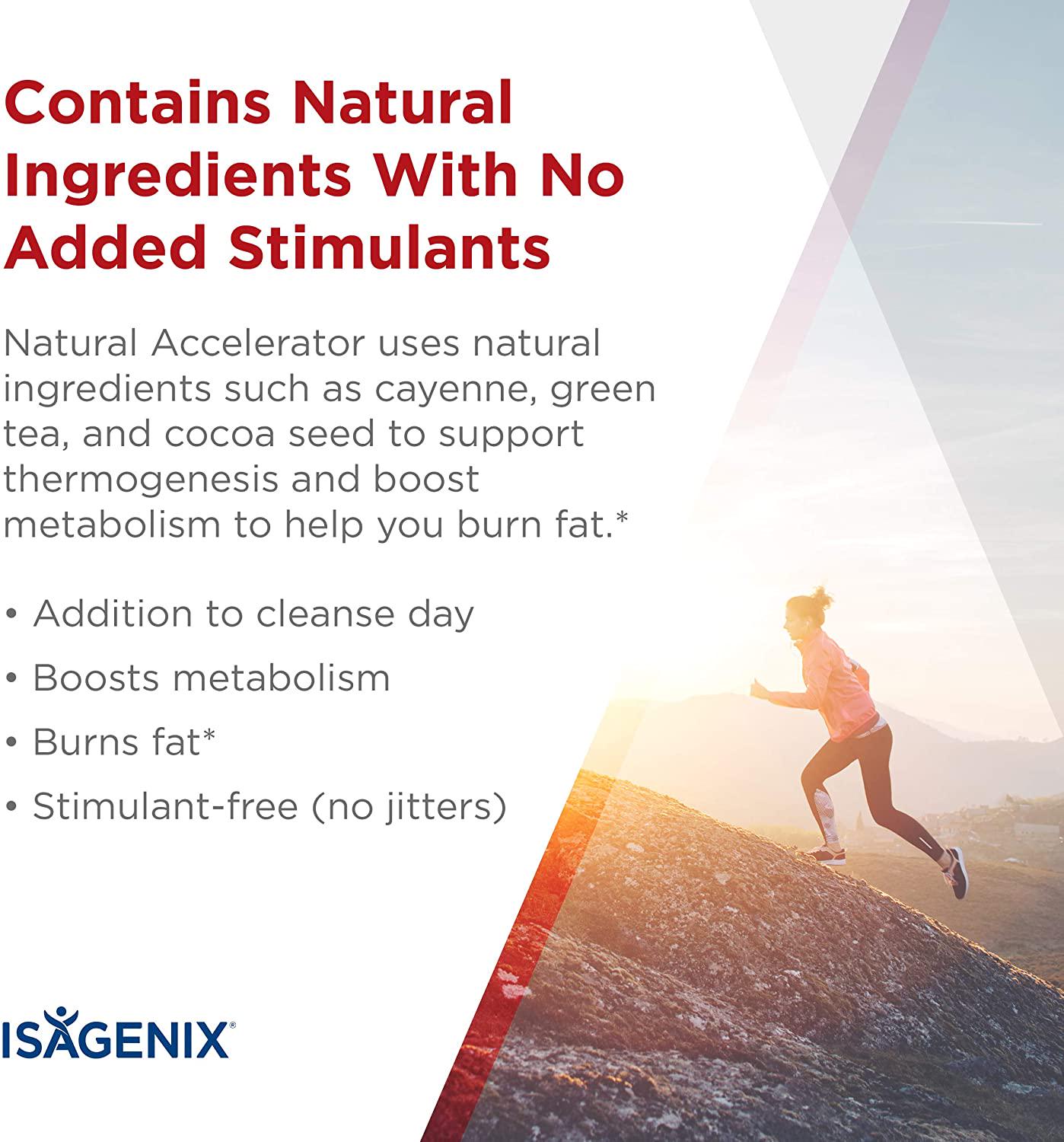 Isagenix Natural Accelerator - Metabolism Boost Capsules with Green Tea Extract, Black Pepper, Niacin and More - 60 Capsules