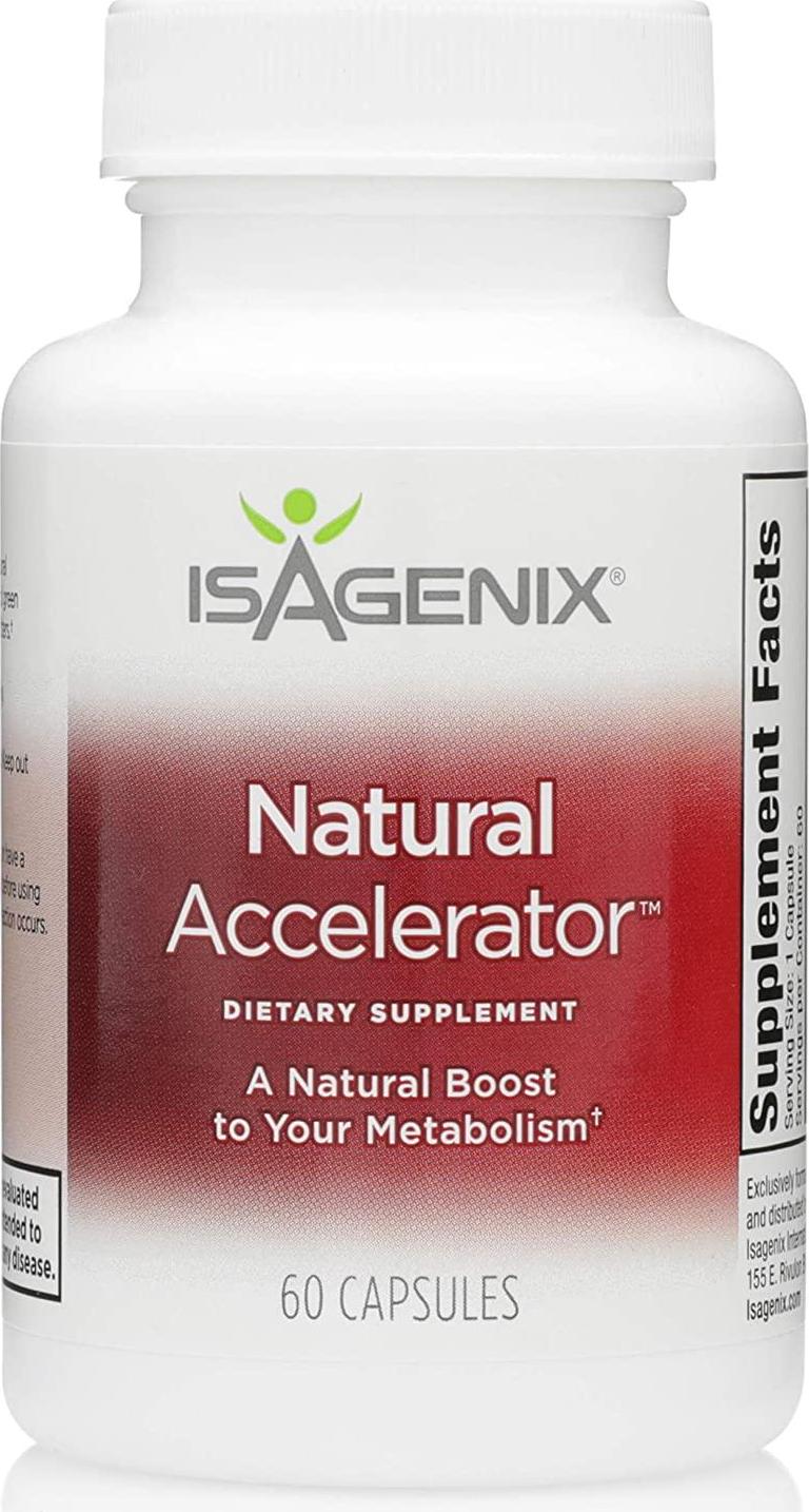 Isagenix Natural Accelerator - Metabolism Boost Capsules with Green Tea Extract, Black Pepper, Niacin and More - 60 Capsules