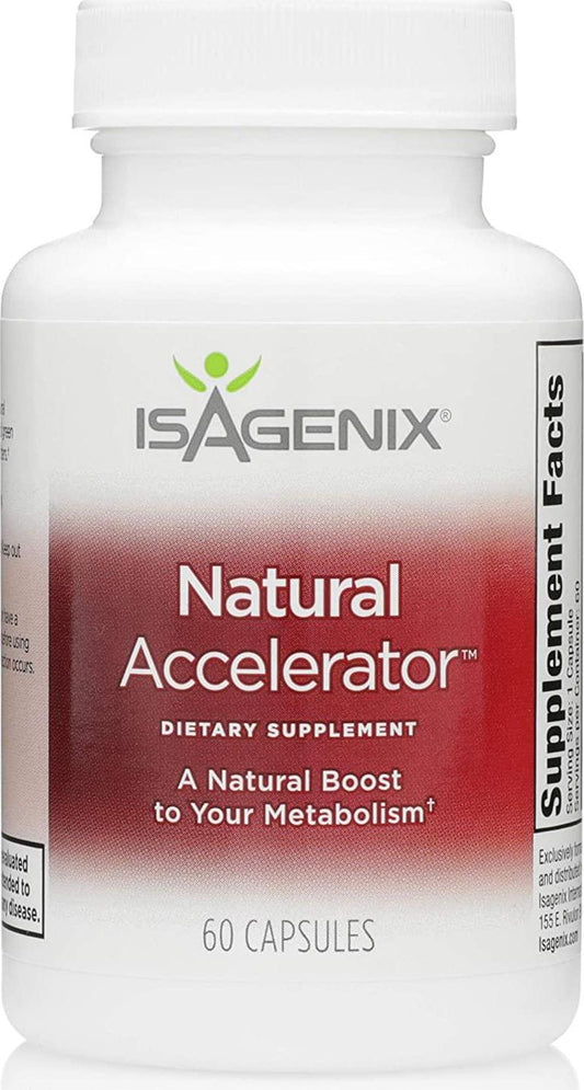 Isagenix Natural Accelerator - Metabolism Boost Capsules with Green Tea Extract, Black Pepper, Niacin and More - 60 Capsules