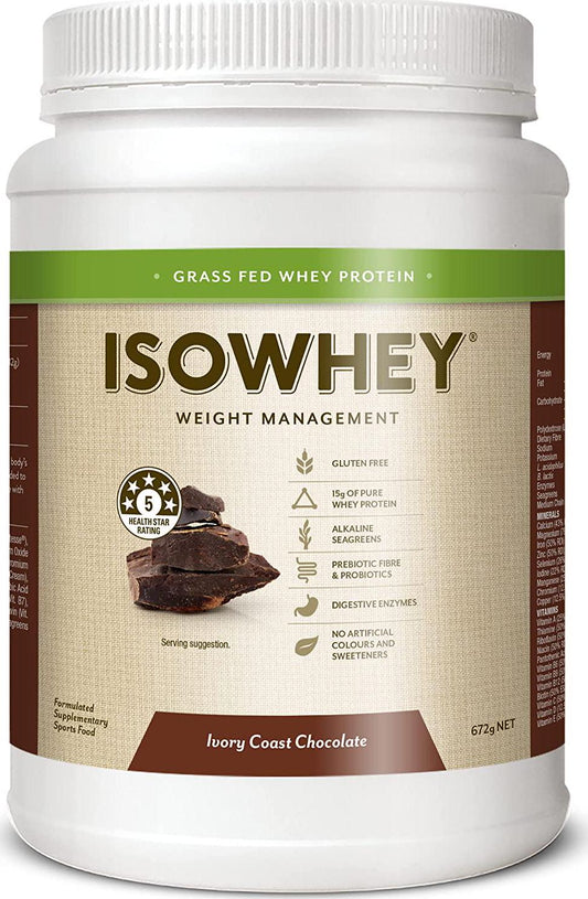 IsoWhey Complete Ivory Coast Chocolate Protein Powder brown