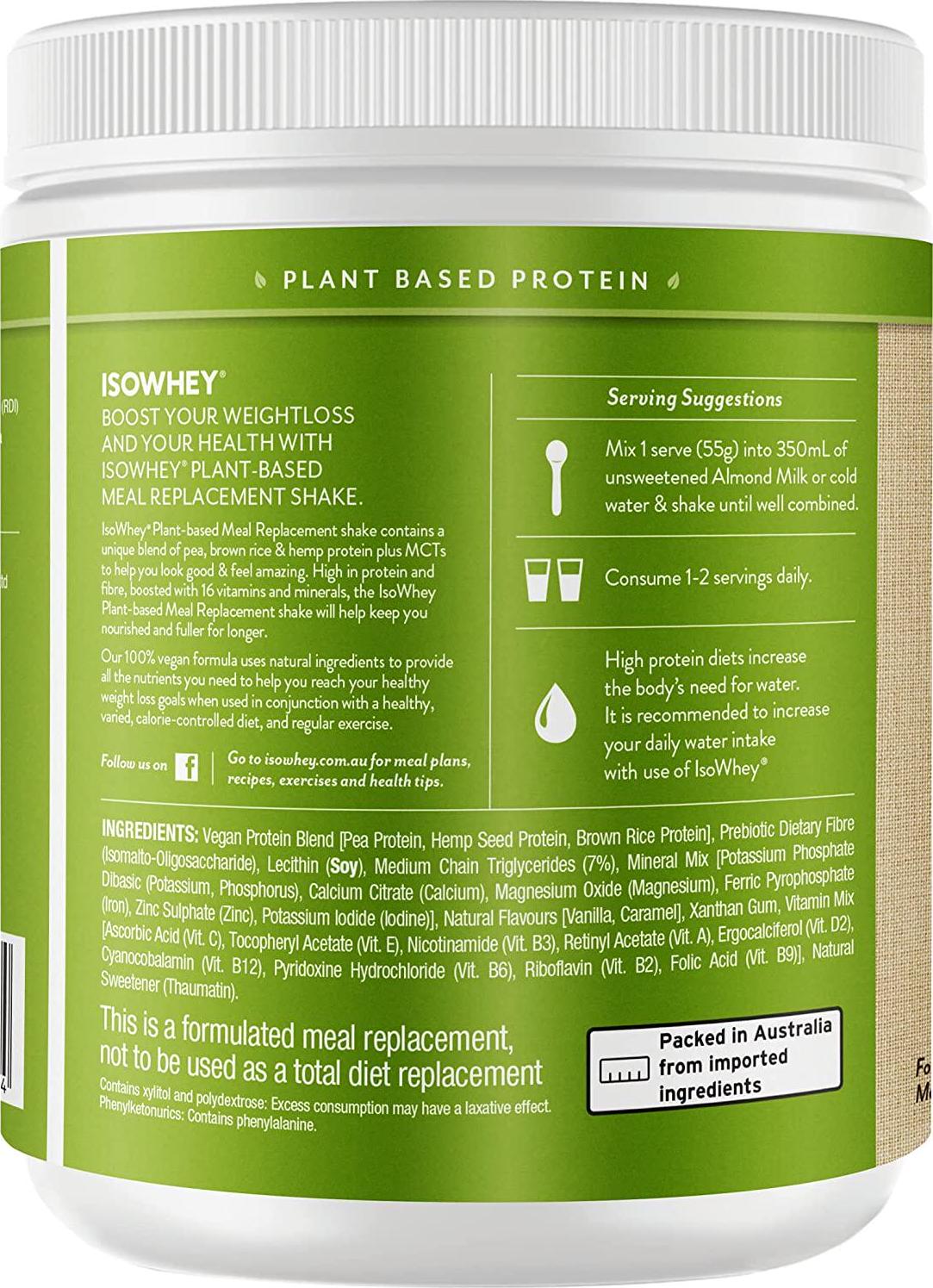 IsoWhey Plant Based Meal Replacement Vanilla Shake, cream