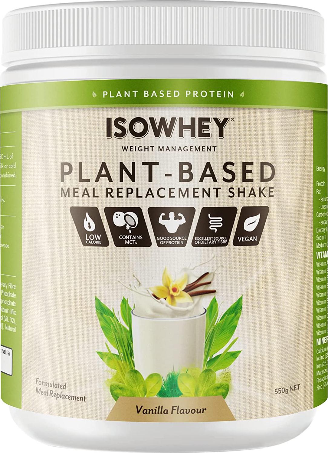 IsoWhey Plant Based Meal Replacement Vanilla Shake, cream