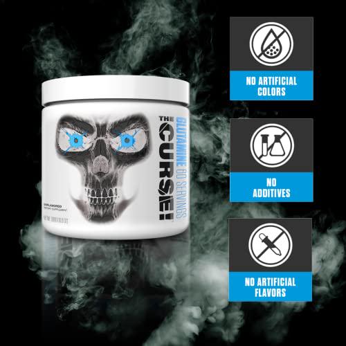 JNX SPORTS, The Curse! Glutamine, L-Glutamine Powder 5g - Support Muscle Recovery, Post Workout, 60 Servings, Unflavored