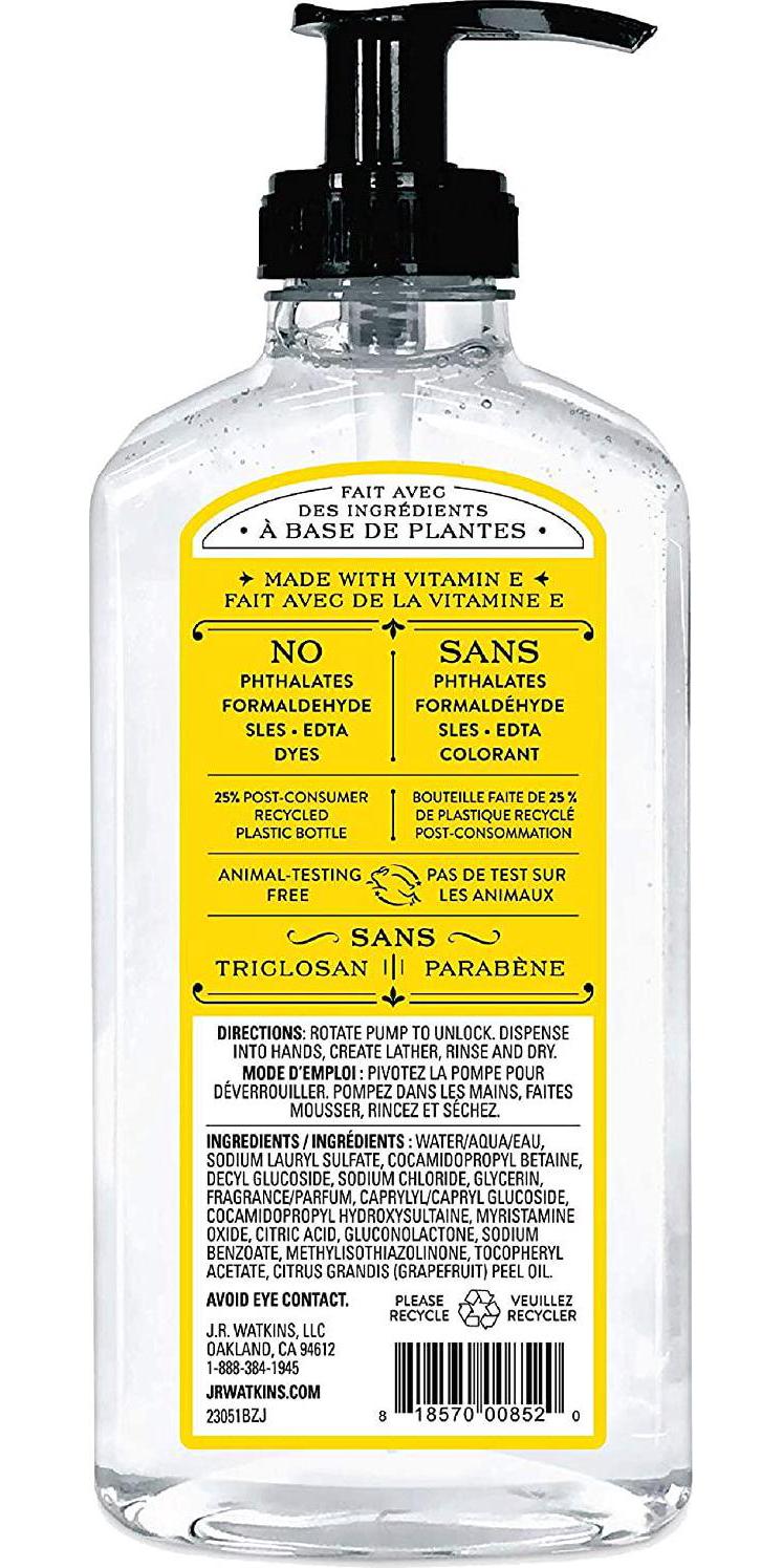 J.R. Watkins Naturals Lemon Hand Soap - Clear, 11 Oz