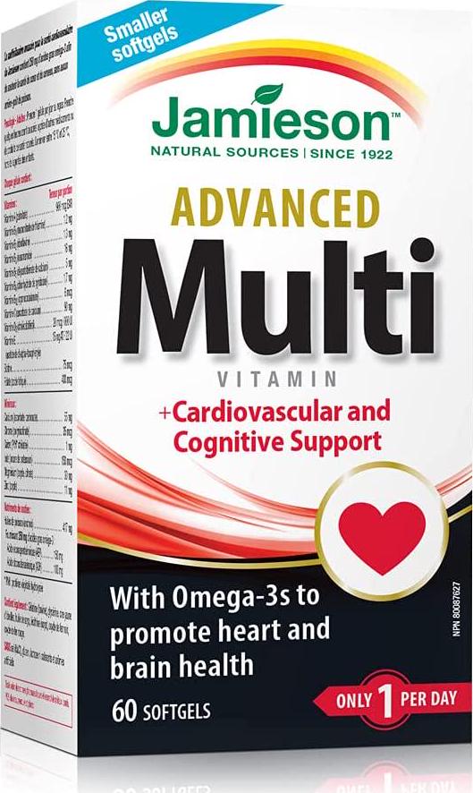 Jamieson Advanced Multi + Omega-3, 60 softgels