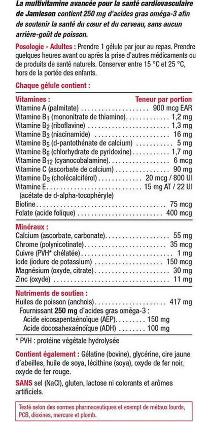 Jamieson Advanced Multi + Omega-3, 60 softgels