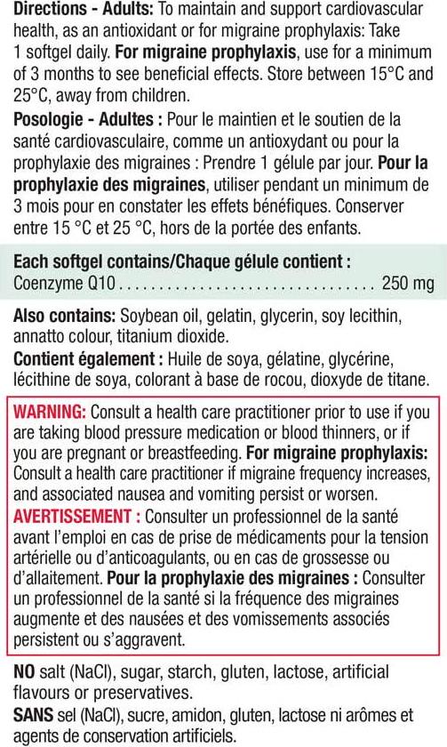 Jamieson CoQ10 250mg High Potency 30+15Sgels