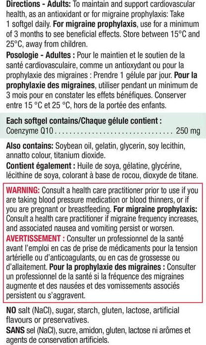 Jamieson CoQ10 250mg High Potency 30+15Sgels