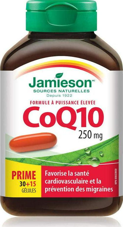 Jamieson CoQ10 250mg High Potency 30+15Sgels