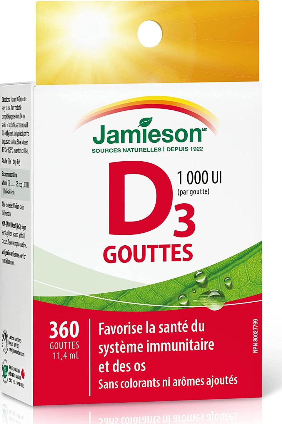 Jamieson D Droplets 1,000 IU, 11.4ml