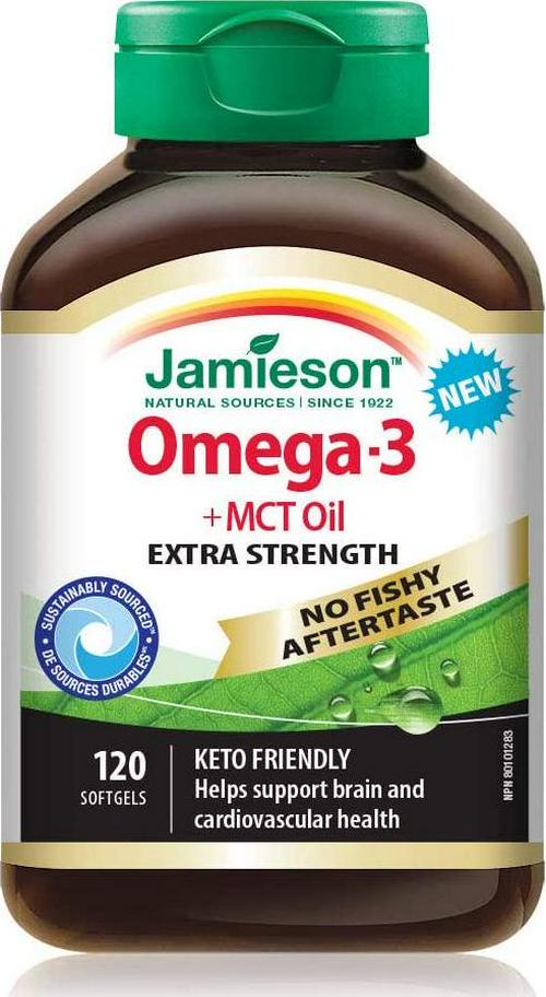 Jamieson Extra Strength Omeag-3 + MCT Oil, 120 softgels