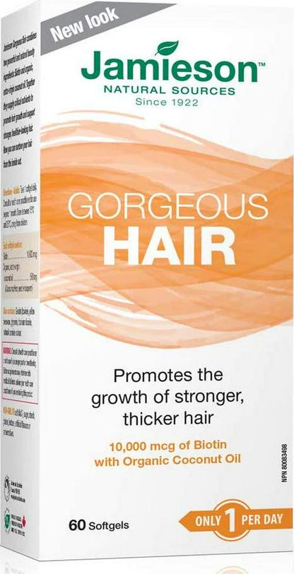 Jamieson Laboratories Gorgeous Hair, 60 softgels