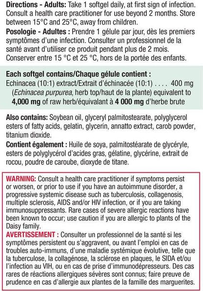 Jamieson Max Potency Echinacea 4000mg, 60 softgels