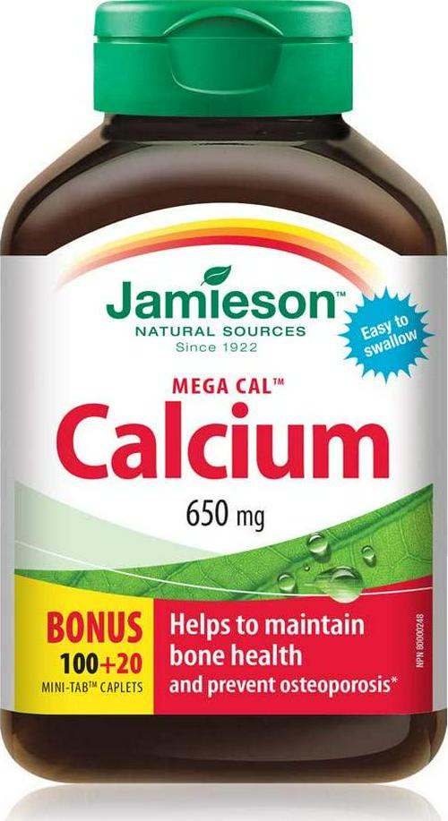 Jamieson Mega Calcium 650mg Bonus 120 Count