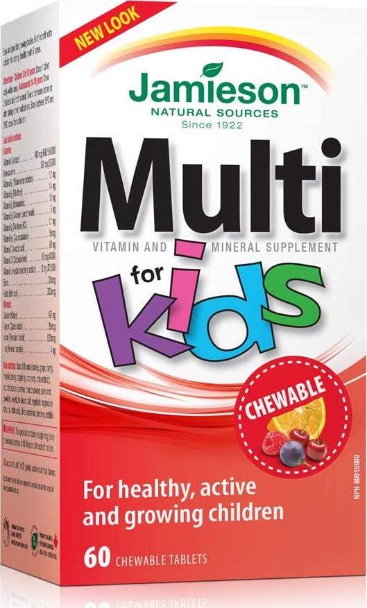 Jamieson Multiviamin for Kids 60 Chewable Tablets