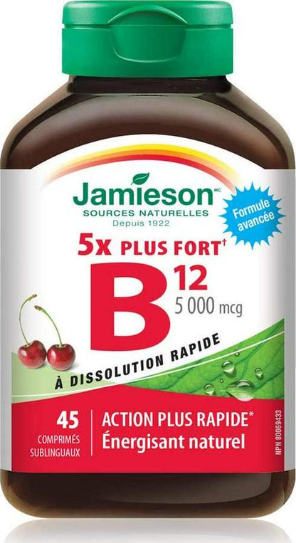 Jamieson Vitamin B12 5,000 mcg, 45 tabs