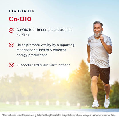 Jarrow Formulas Co-Q10 200 mg - 60 Veggie Caps - Antioxidant Support for Mitochondrial Health, Energy Production and Cardiovascular Function - Up to 60 Servings