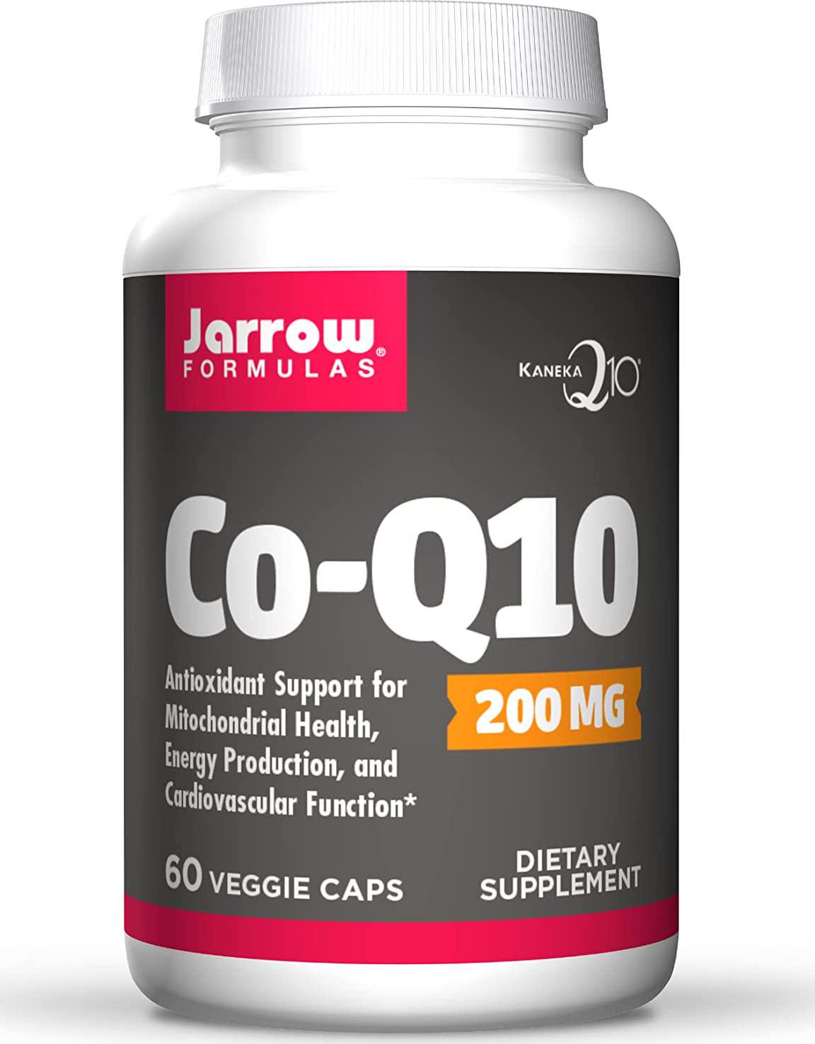 Jarrow Formulas Co-Q10 200 mg - 60 Veggie Caps - Antioxidant Support for Mitochondrial Health, Energy Production and Cardiovascular Function - Up to 60 Servings