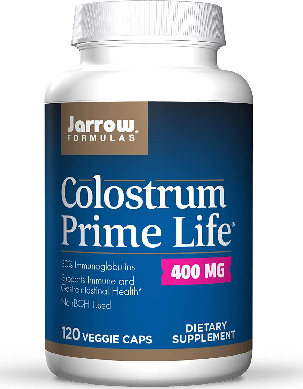 Jarrow Formulas Colostrum Prime Life, Supports Gastroinestinal, Immune, Respiratory Health, 500 mg, 120 Caps