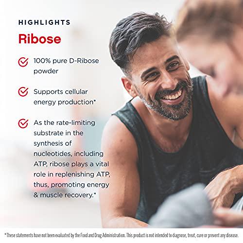 Jarrow Formulas D-Ribose Powder - 7.05 oz, Pack of 2 - Supports Muscle Recovery, Energy and Endurance - 100% Pure - Approx. 180 Total Servings