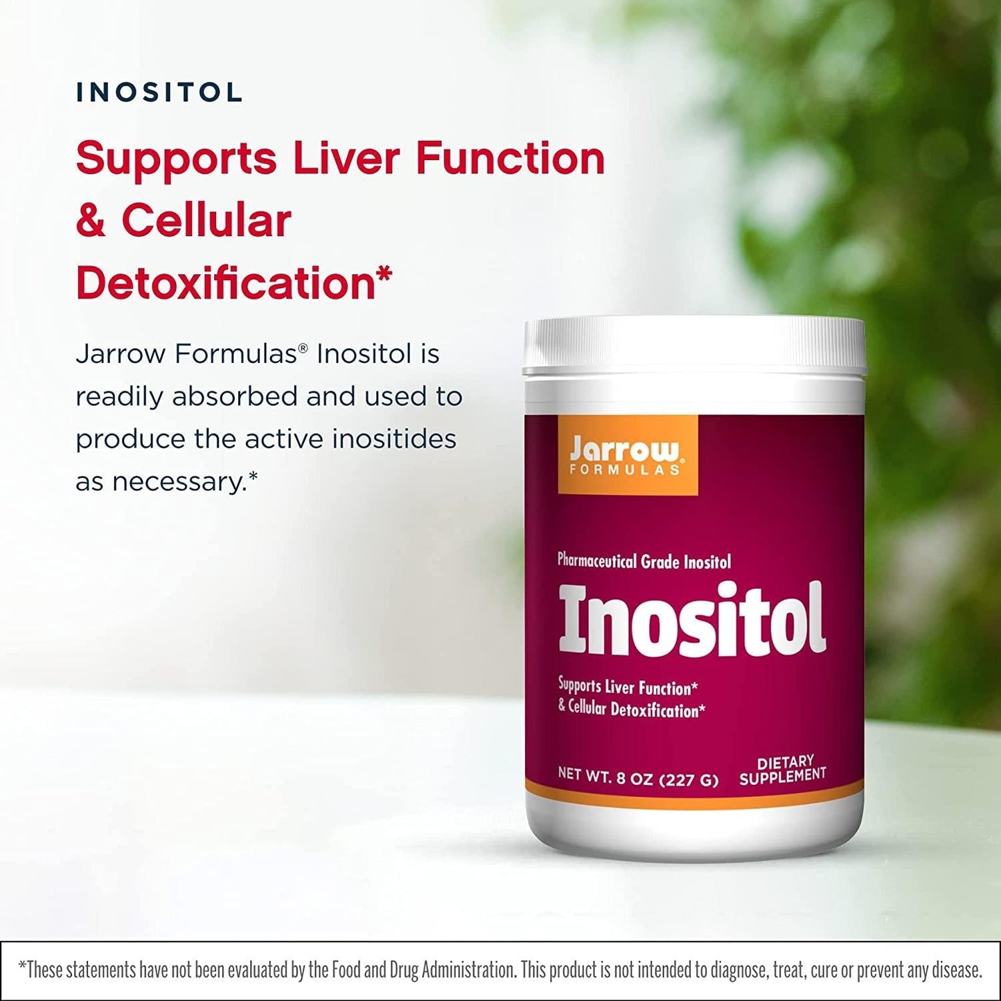 Jarrow Formulas Inositol Powder, Supports Liver Function, 600 mg, 8 oz