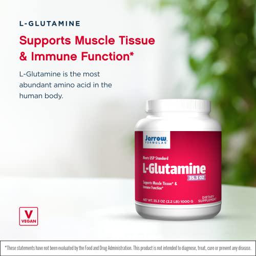 Jarrow Formulas L-Glutamine - 2.2 lb Powder, Pack of 2 - Amino Acid for Digestive and GI Health - Supports Muscle Tissue and Immune Function - 100% L-Glutamine - Approx. 1000 Total Servings