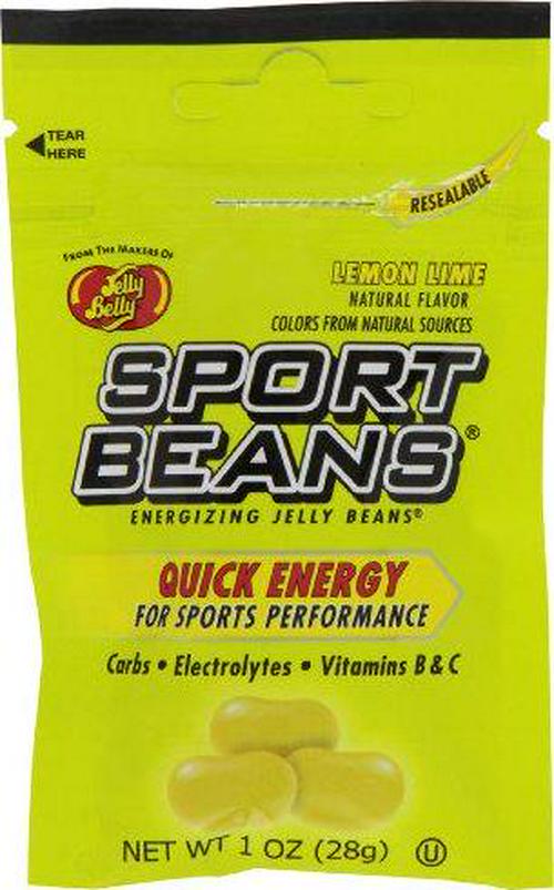Jelly Belly Sport Beans, Lemon Lime Energizing Jelly Beans, 1-Ounce Bags (Pack of 24)