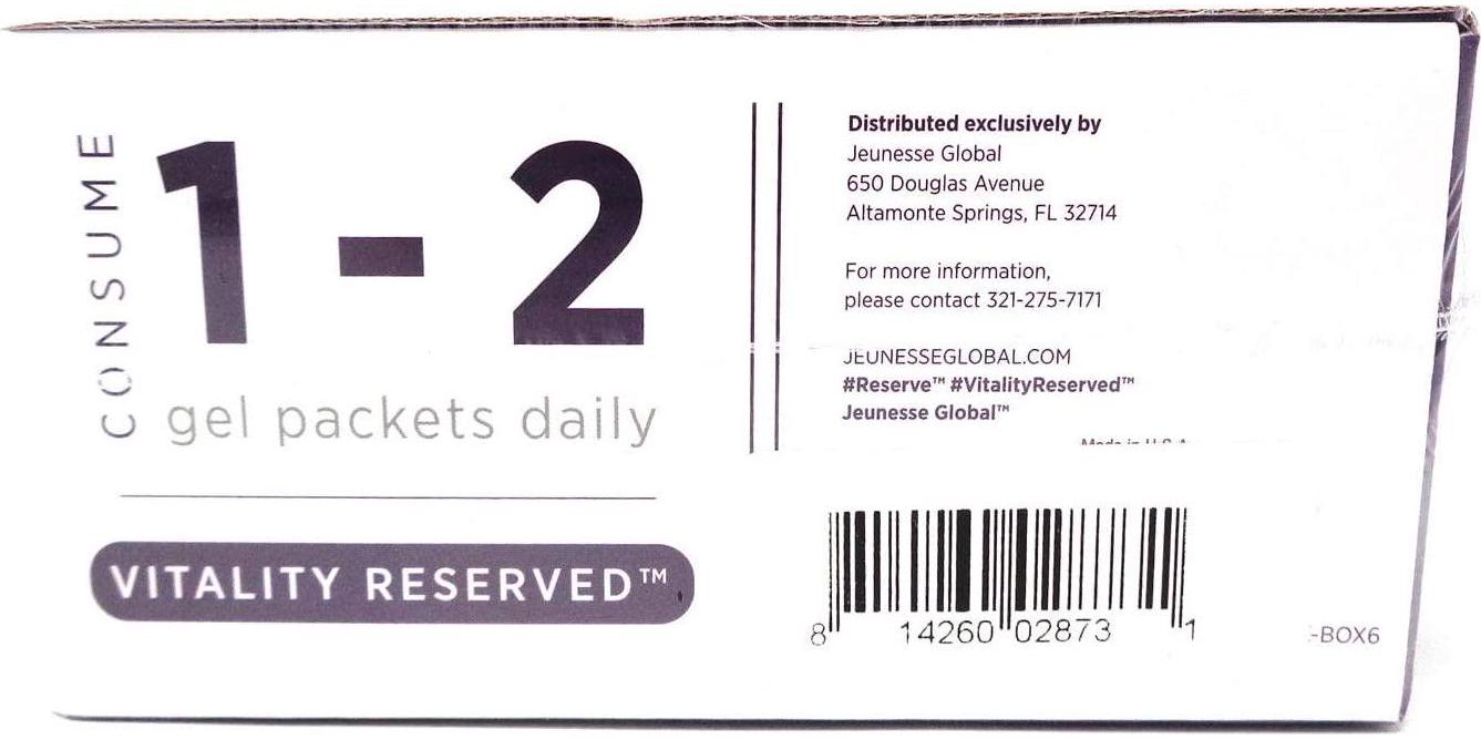 Jeunesse Global Reserve Antioxidant Fruit Blend Nutritional Supplement, (30ml) 30 Packets per Box (Pack of 2)