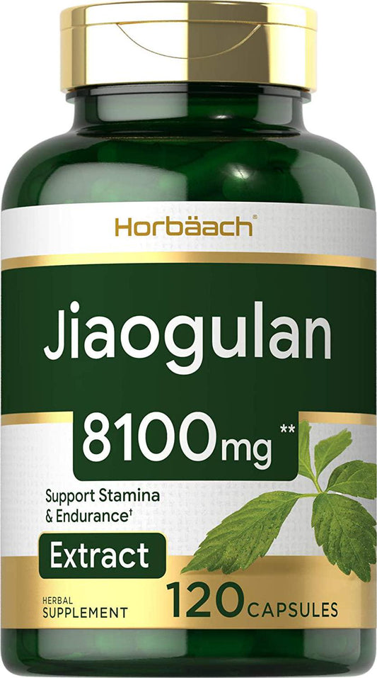 Jiaogulan Capsules | 900 mg | 120 Count | Gynostemma Pentaphyllum Herbal Extract | Stamina and Endurance Supplement | Non-GMO, Gluten Free | by Horbaach