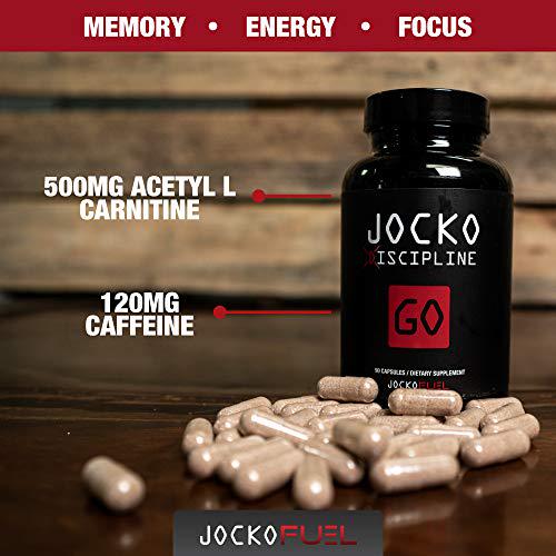 Jocko Discipline GO Concentrated Nootropic Brain Support - Preworkout Energy and Focus Booster - 30 Day Boost