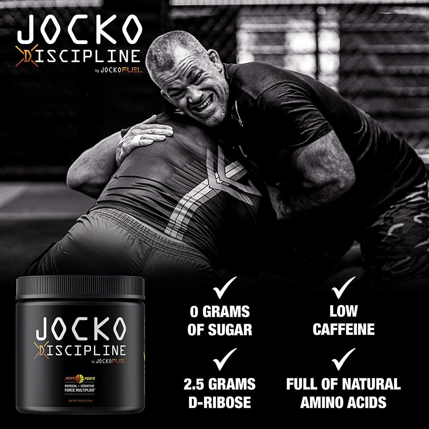 Jocko Discipline - Stim Free Pre Workout Powder - All-Natural Pre-Mission Dietary Supplement Jocko POM'R