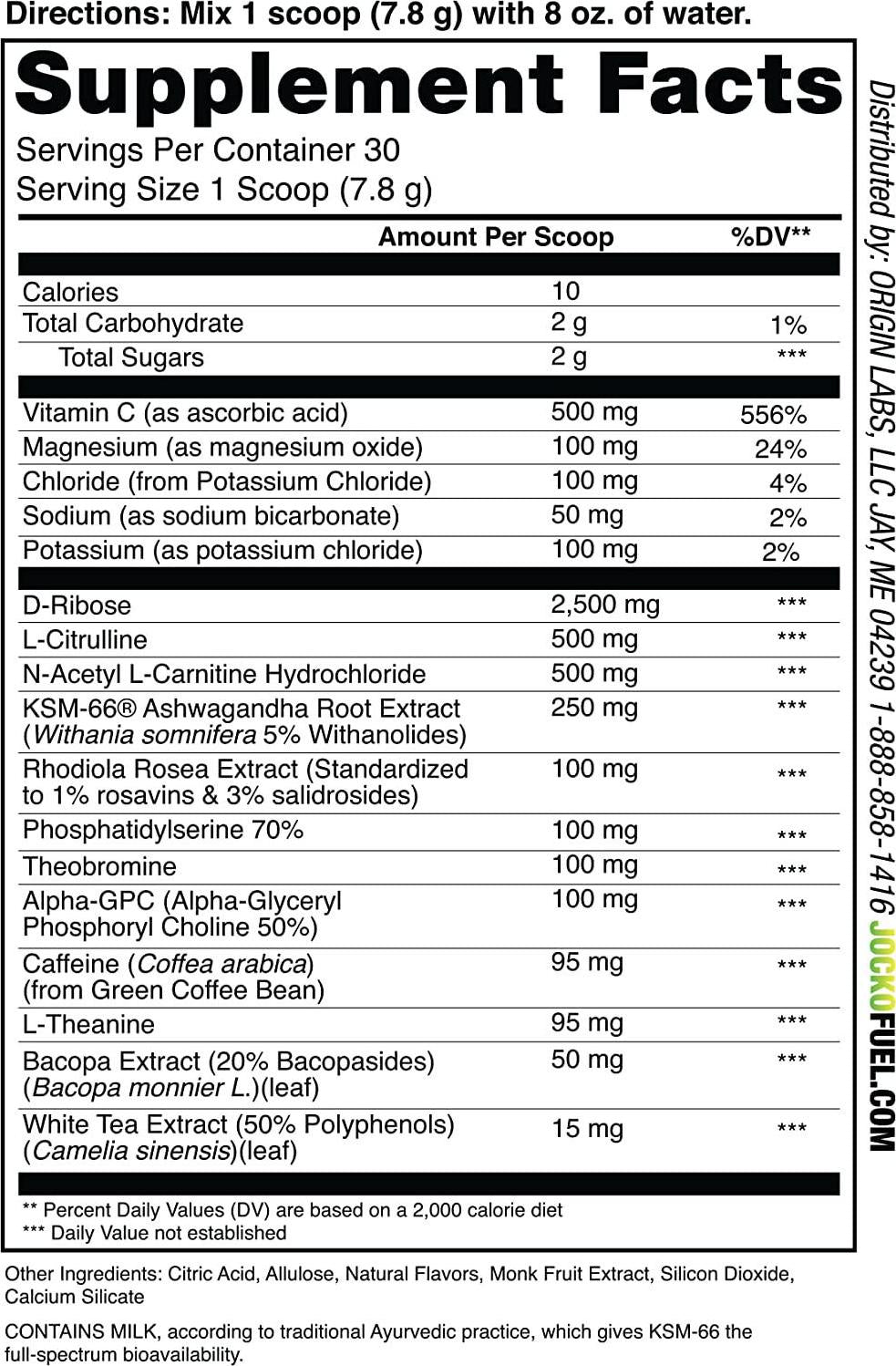 Jocko GO Pre Workout (Mango Mayhem) - Keto, Vitamin C, L Theanine, Caffeine, L Citrulline, Rhodiola, Sugar Free Nootropic Blend - Supports Muscle Pump, Endurance and Recovery - 30 Servings