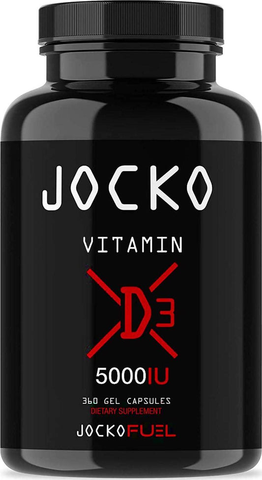 Jocko Vitamin D3 Gel Capsule - 5000IU - Immune Support, Bone Health, Mood Booster - 360ct